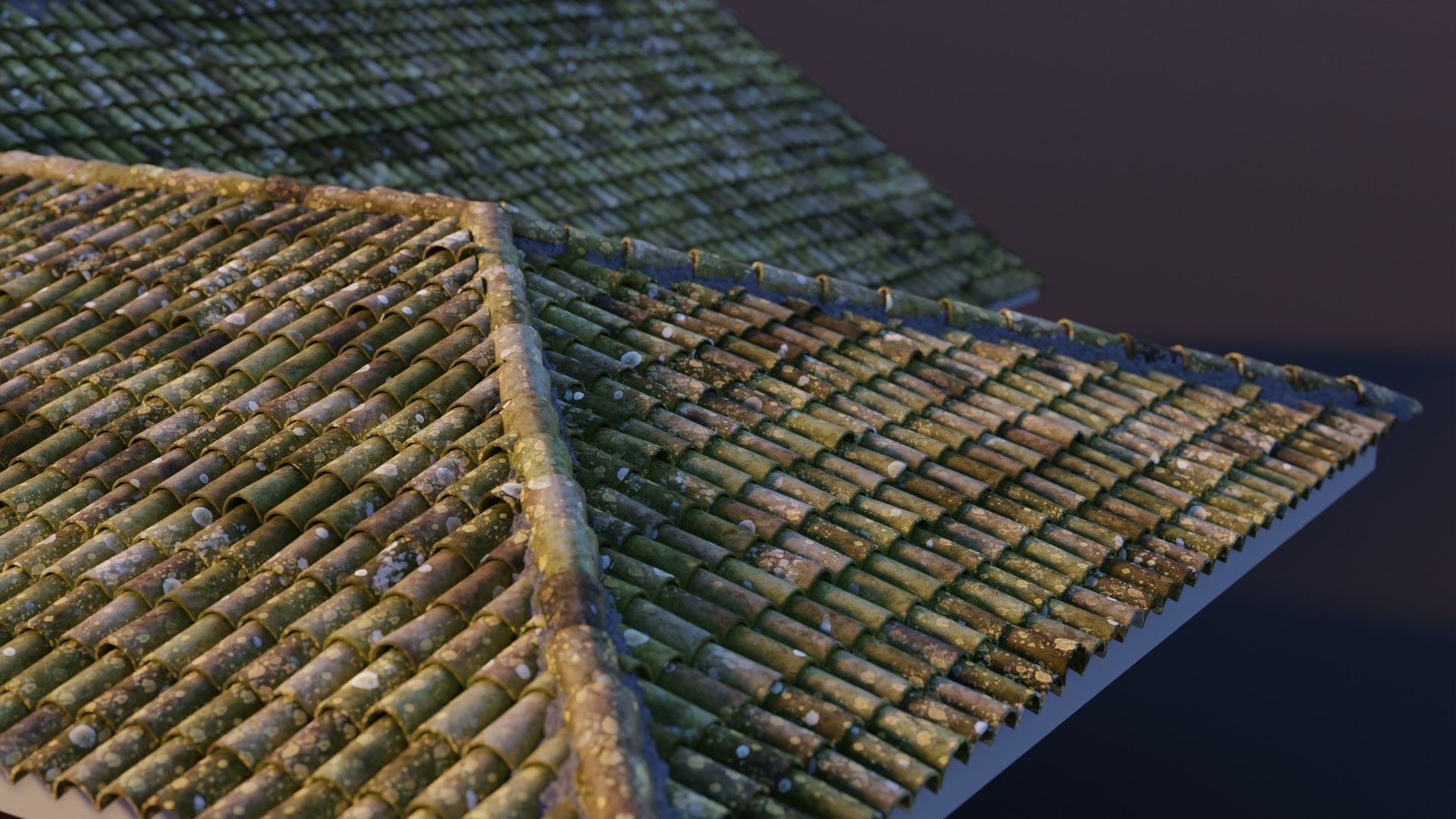 RoofTop - Tile Realistic - High and Low  Low-poly 3D model_28