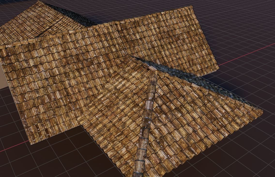RoofTop - Tile Realistic - High and Low  Low-poly 3D model_57