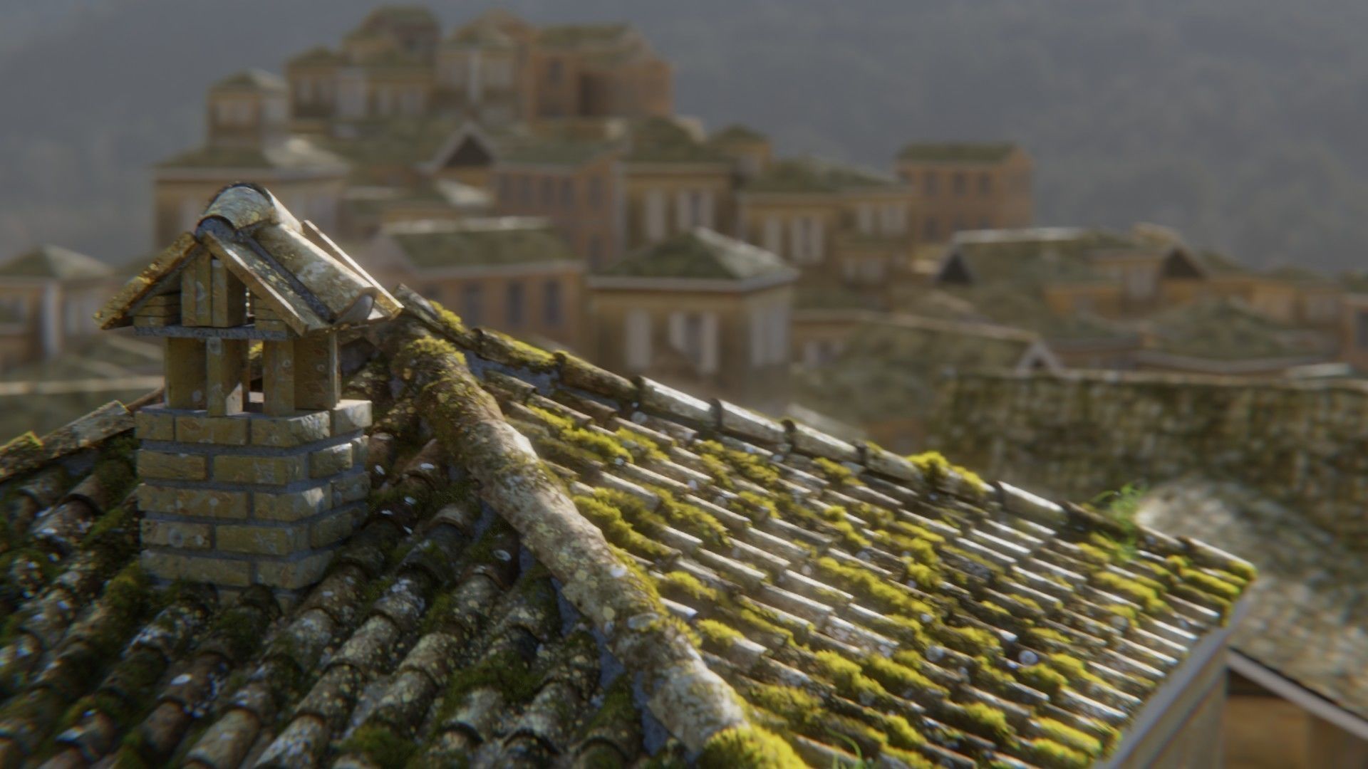 RoofTop - Tile Realistic - High and Low  Low-poly 3D model_2