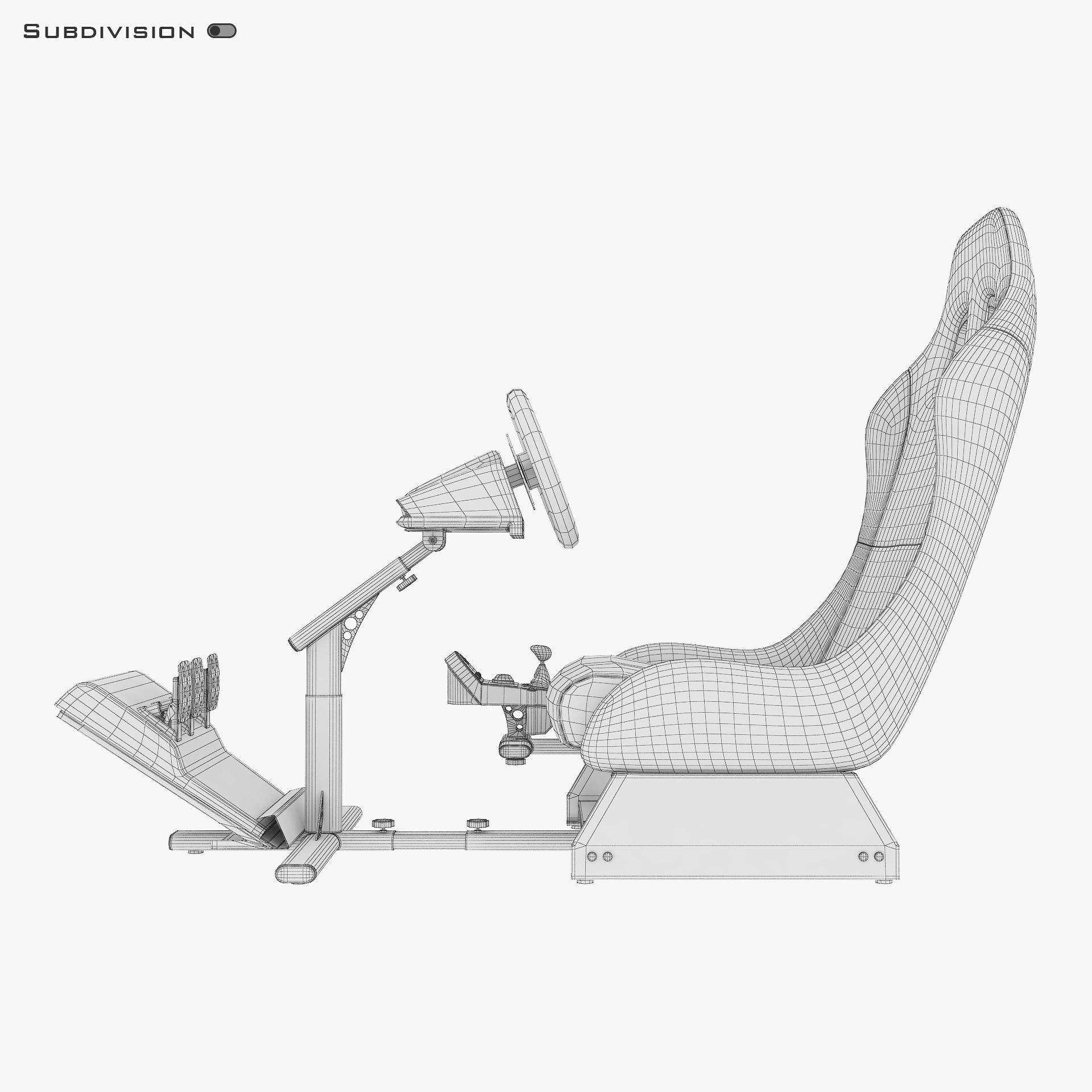 Racing Game Simulator v 1 3D model_27