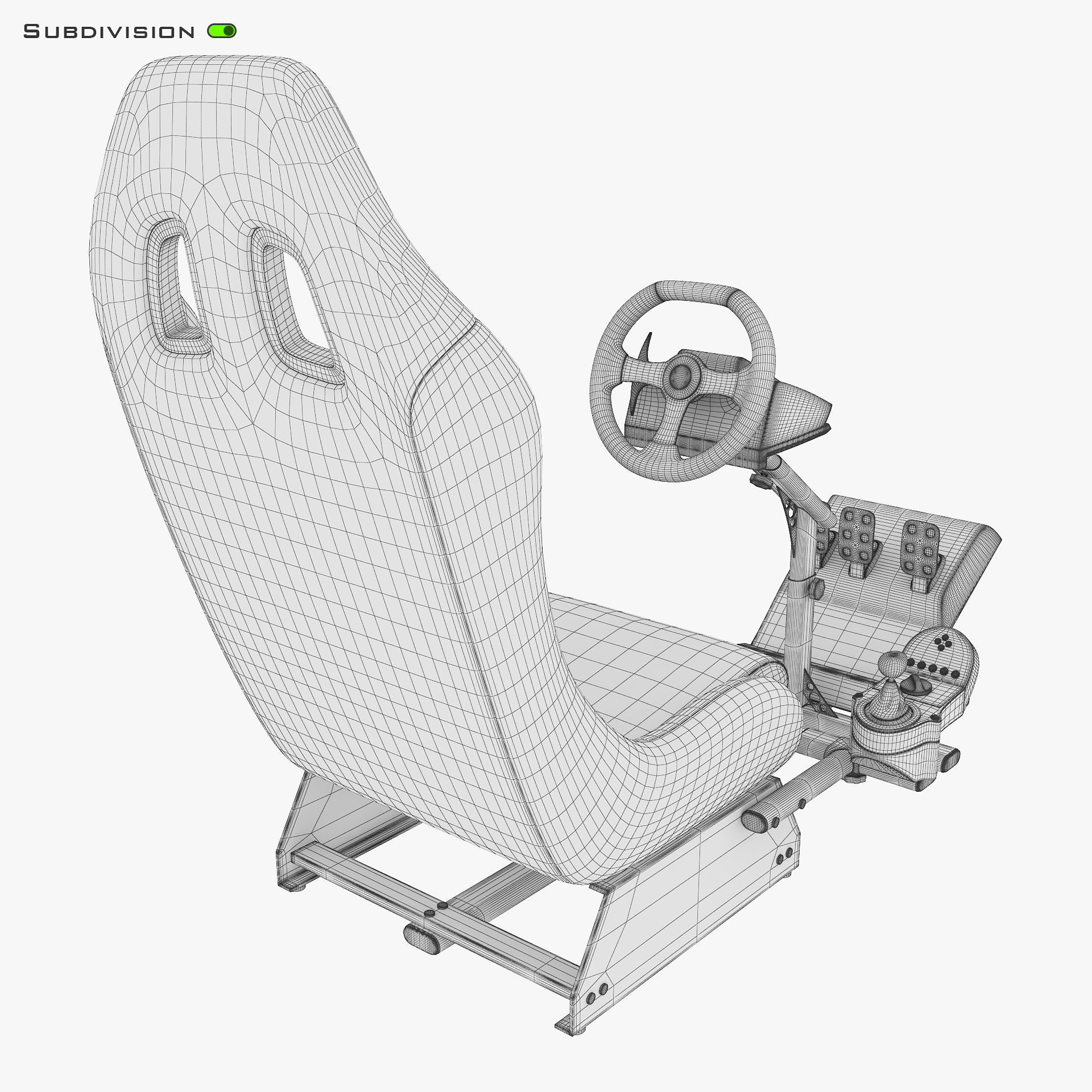 Racing Game Simulator v 1 3D model_14