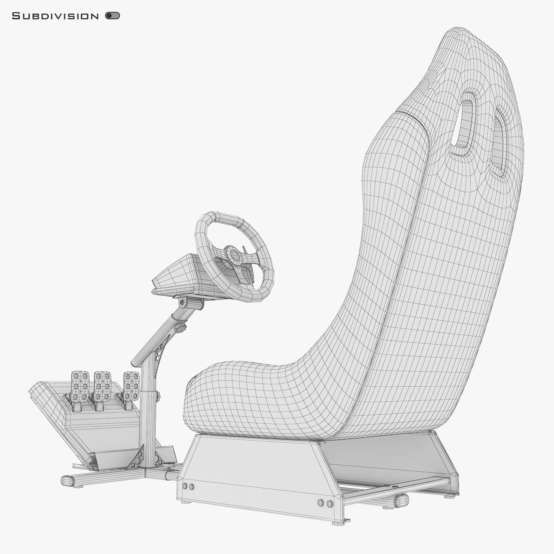 Racing Game Simulator v 1 3D model_25