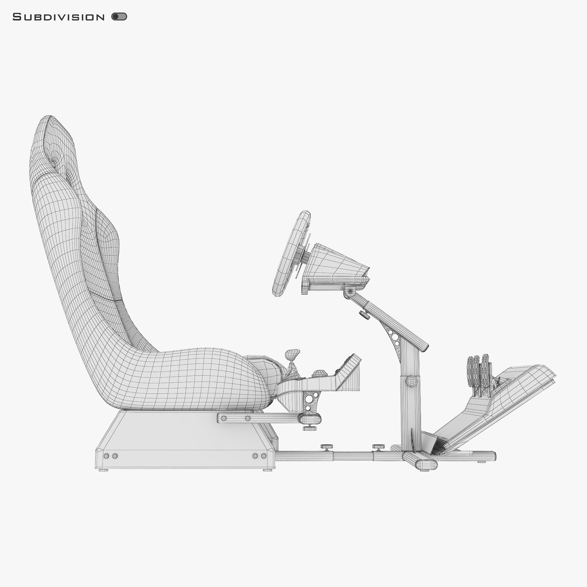 Racing Game Simulator v 1 3D model_29