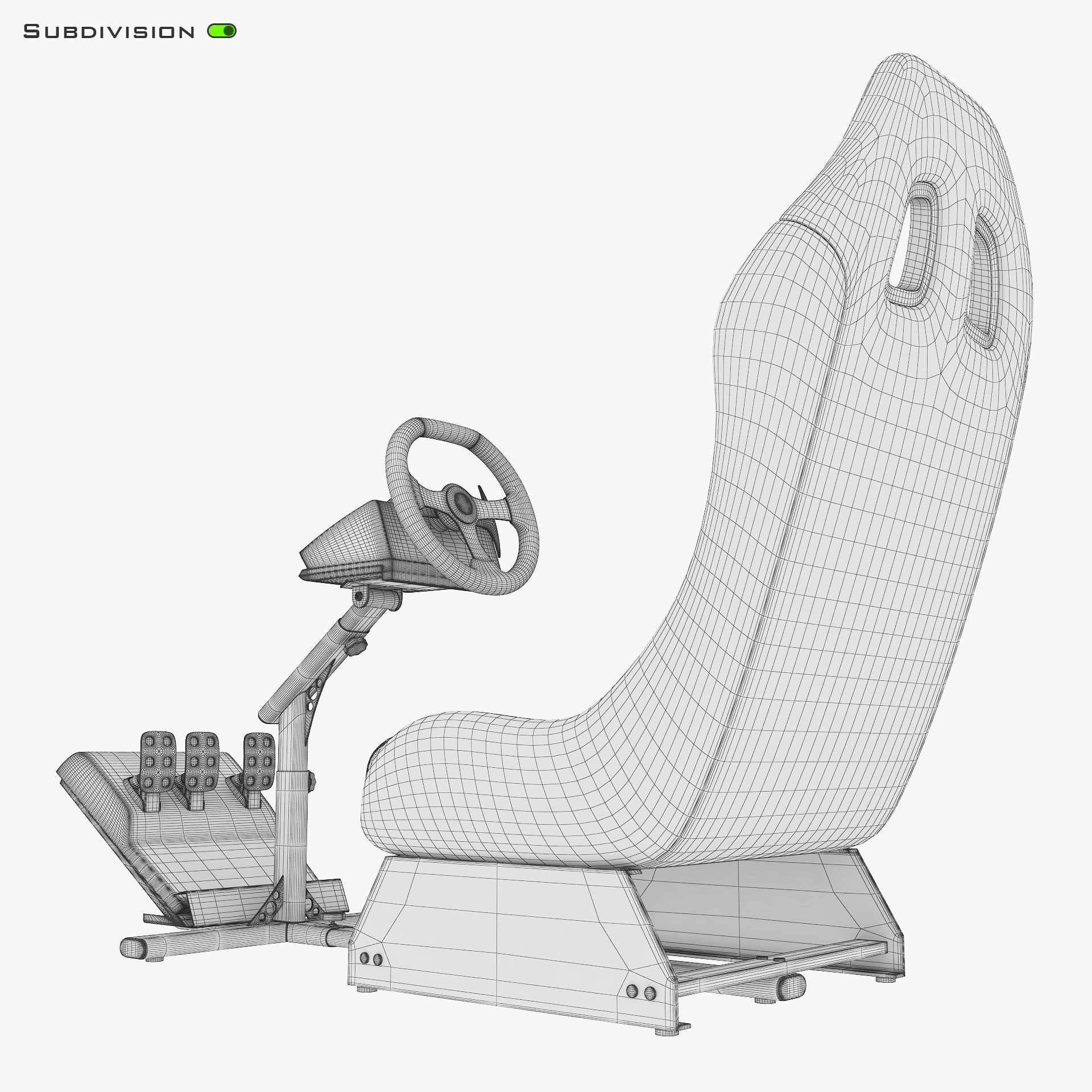 Racing Game Simulator v 1 3D model_24