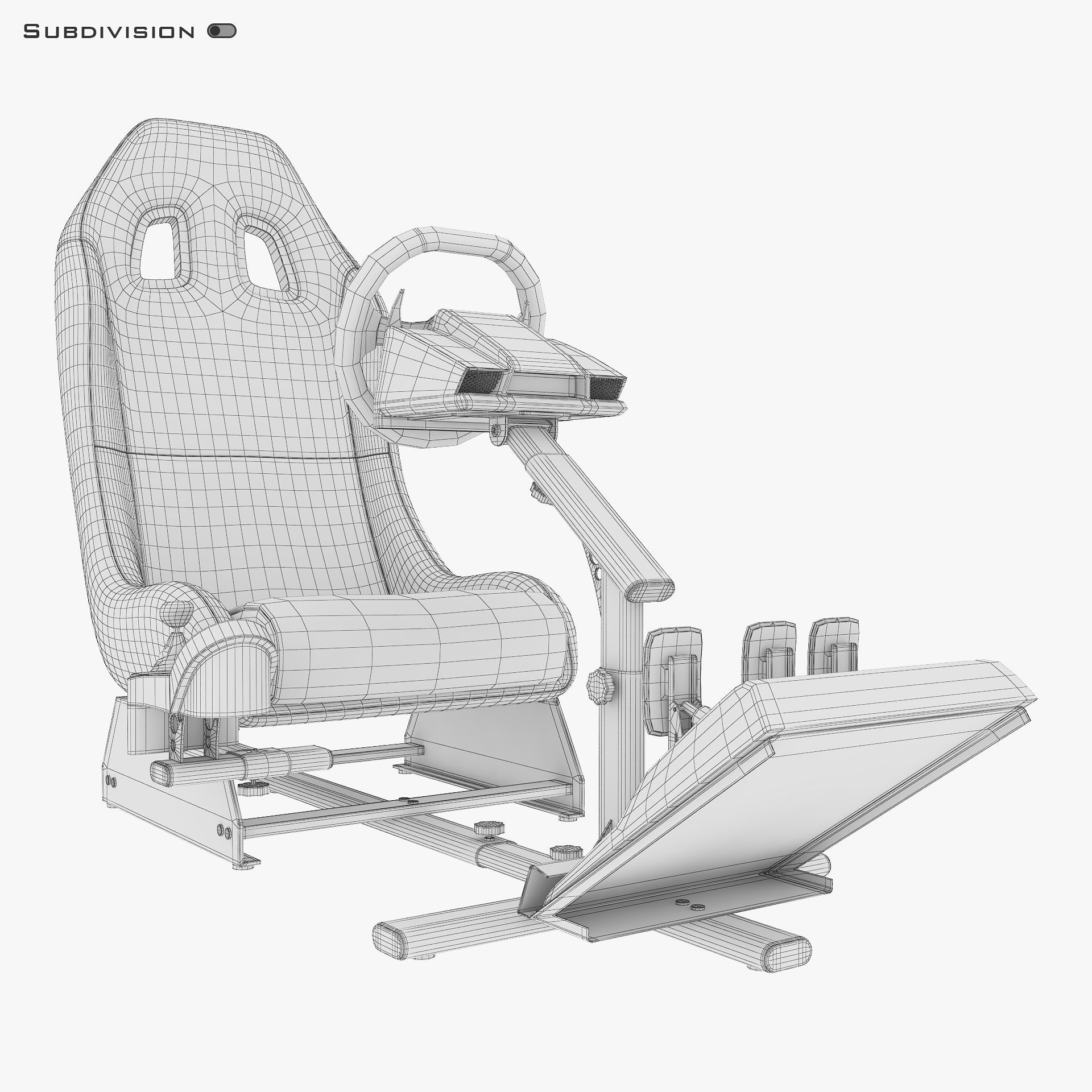 Racing Game Simulator v 1 3D model_21