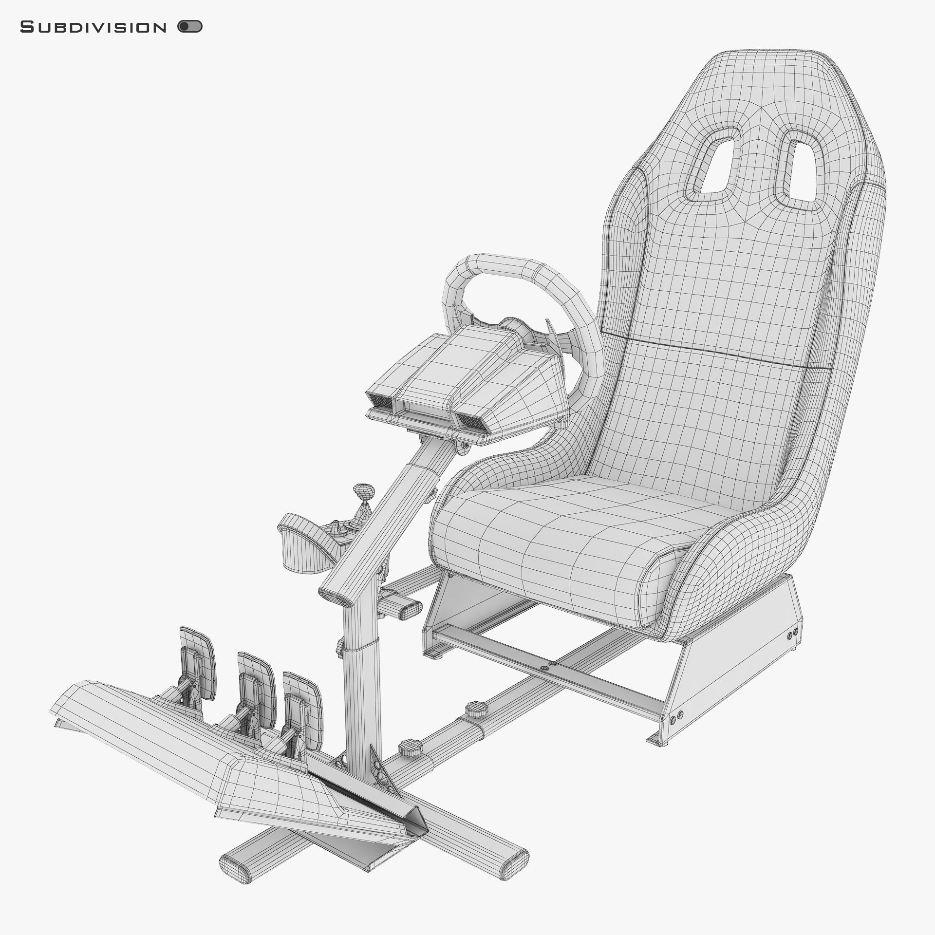 Racing Game Simulator v 1 3D model_13