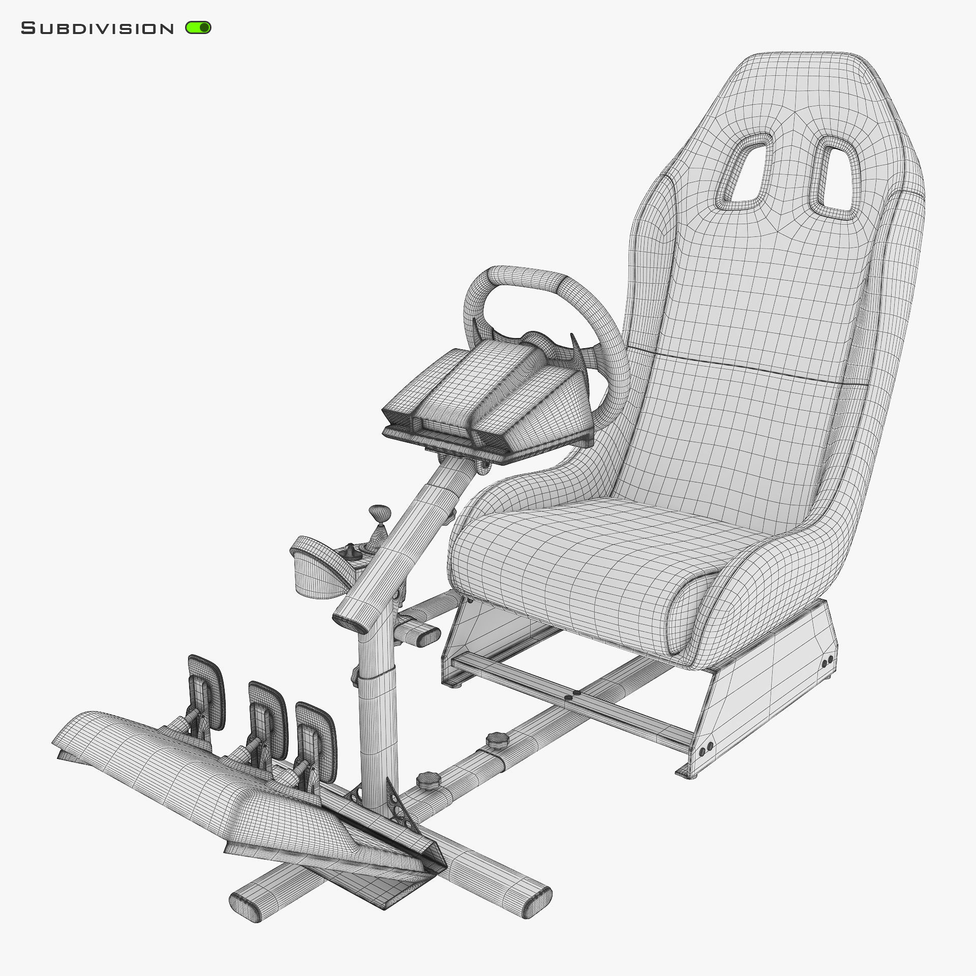 Racing Game Simulator v 1 3D model_12