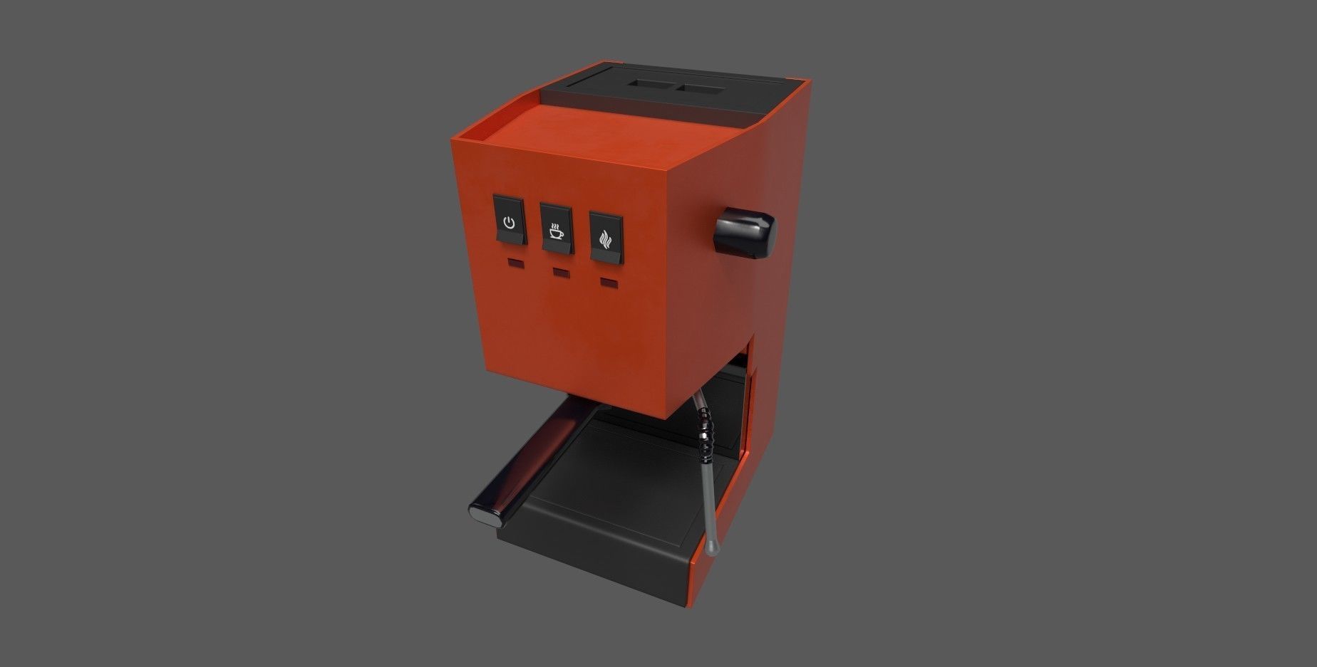Coffee Machine Low-poly 3D model_10