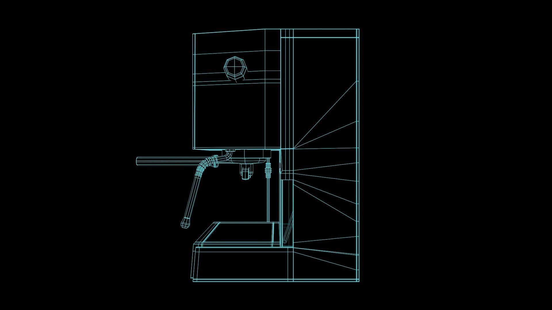 Coffee Machine Low-poly 3D model_12