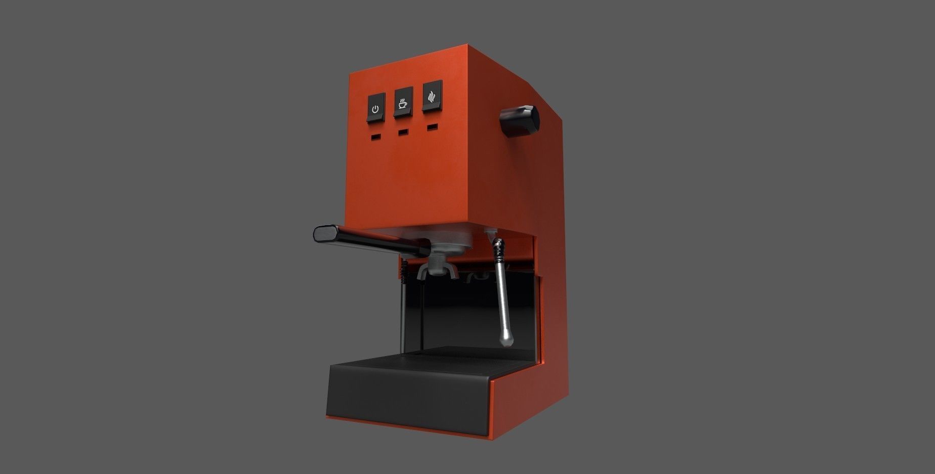 Coffee Machine Low-poly 3D model_2