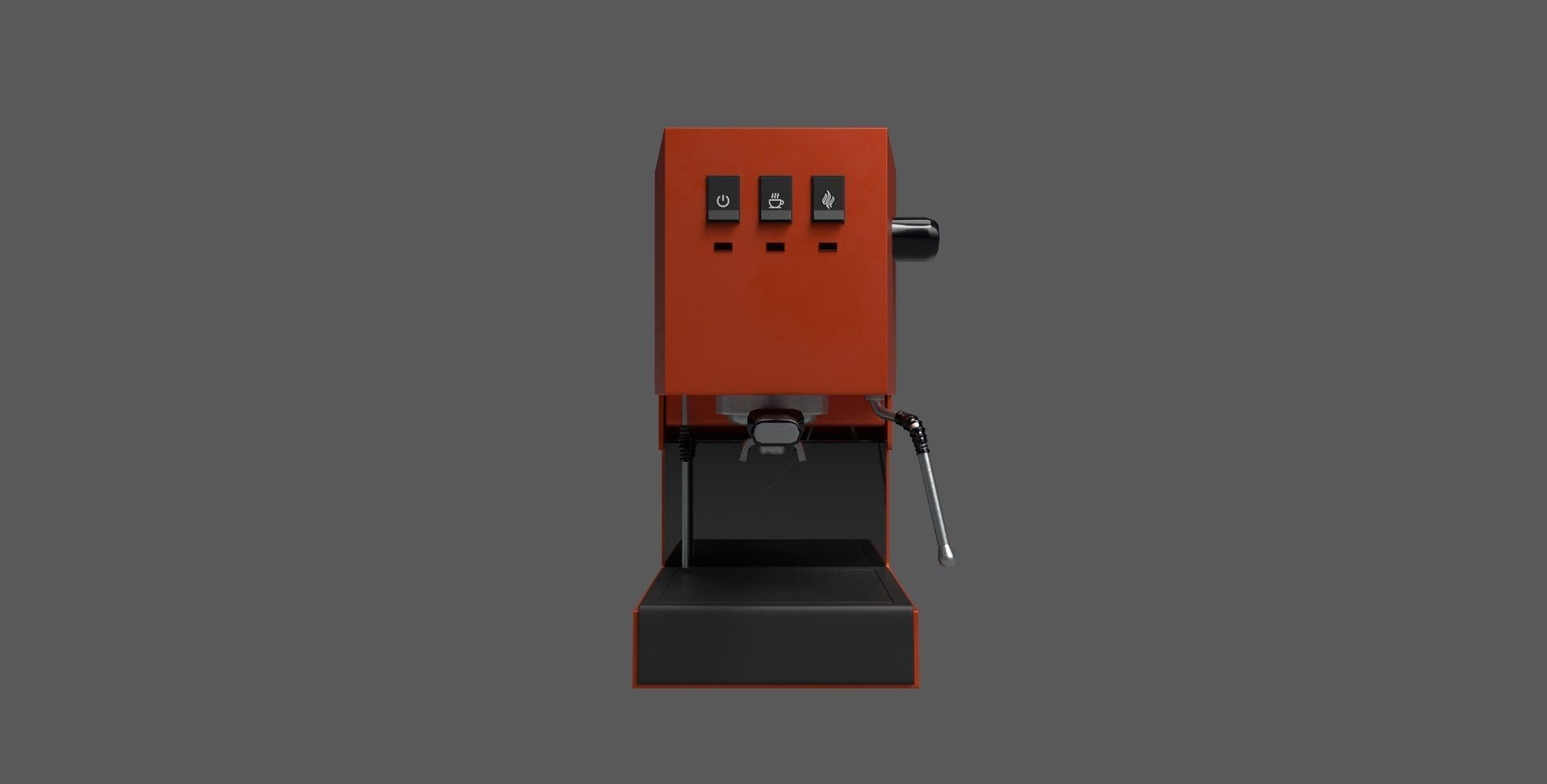 Coffee Machine Low-poly 3D model_8