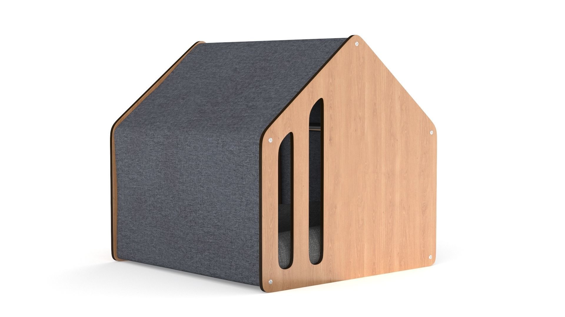Pet house Low-poly 3D model_4
