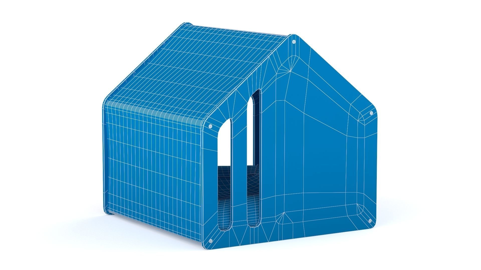 Pet house Low-poly 3D model_13