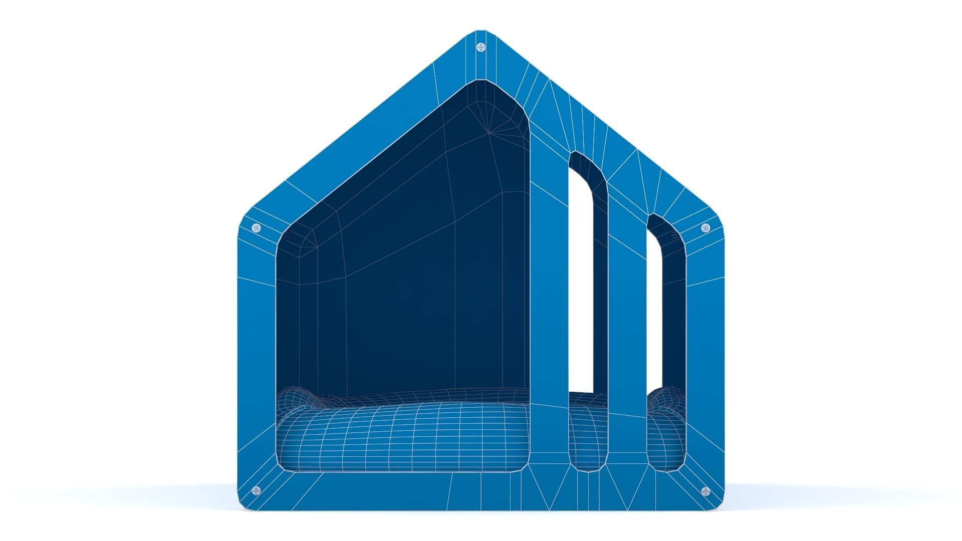 Pet house Low-poly 3D model_14