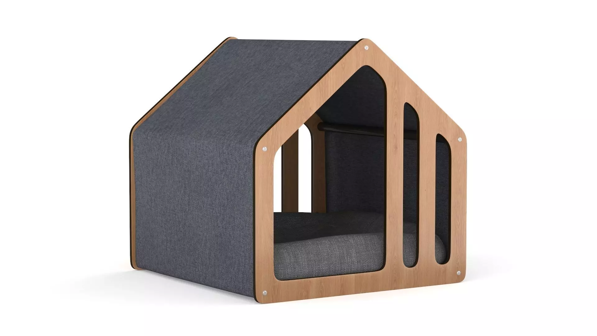 Pet house Low-poly 3D model_0