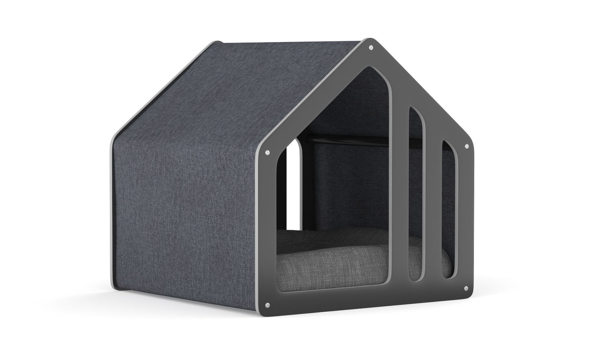 Pet house Low-poly 3D model_8