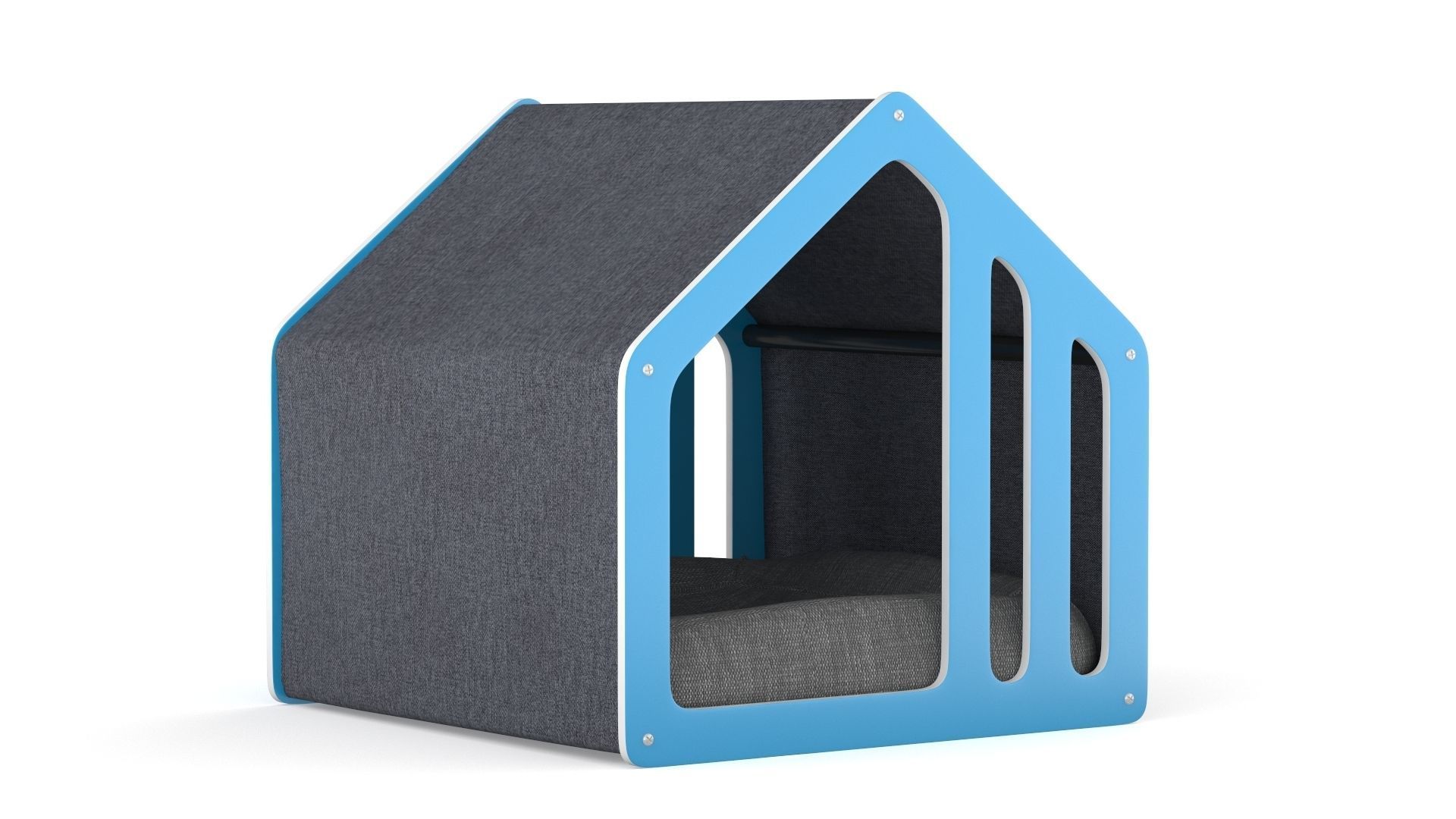 Pet house Low-poly 3D model_10