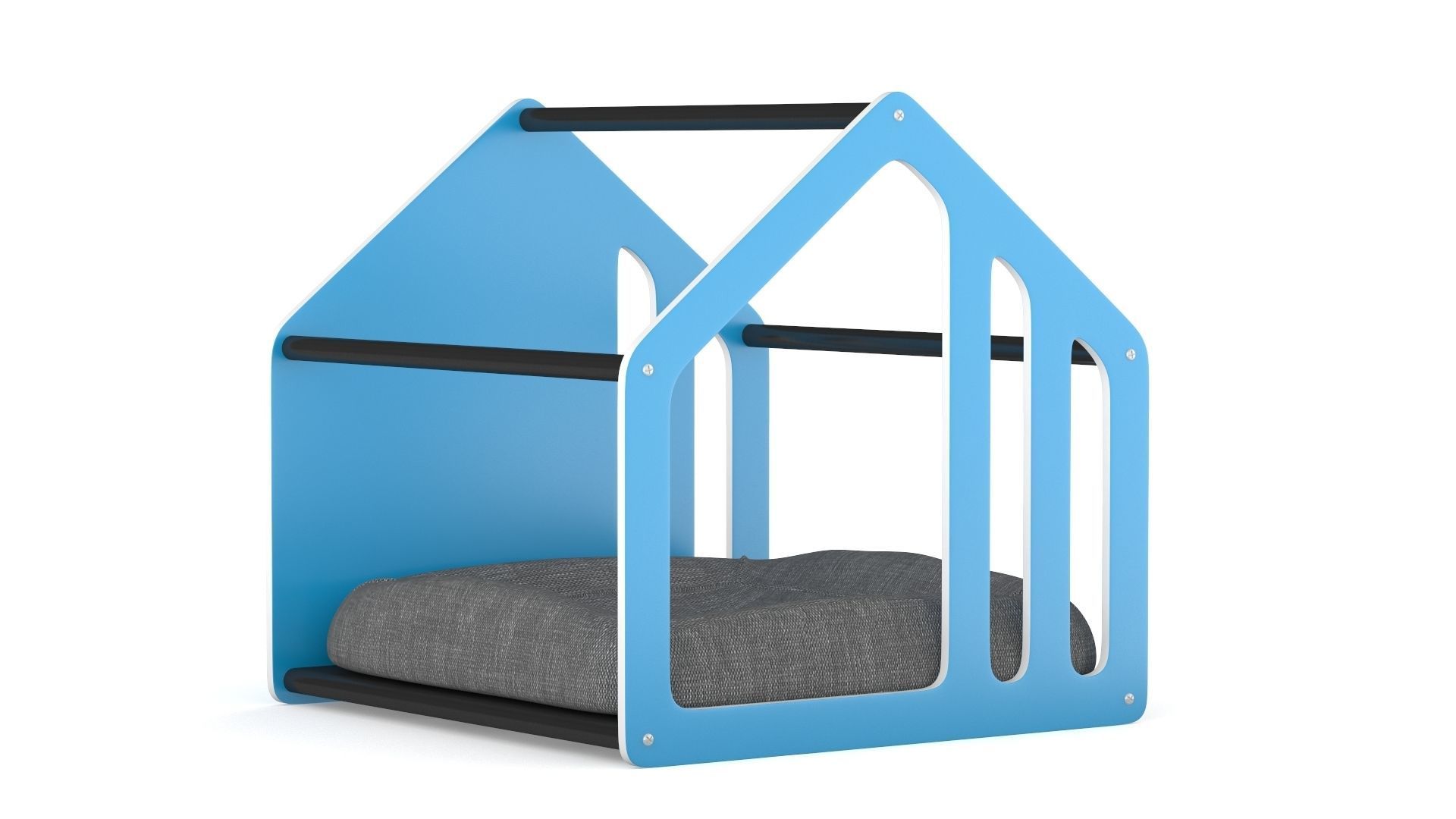 Pet house Low-poly 3D model_11