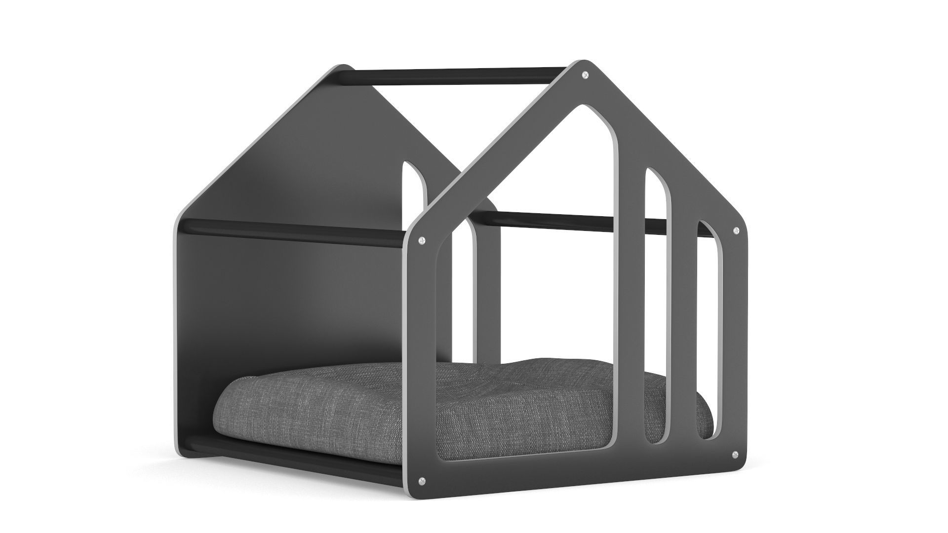 Pet house Low-poly 3D model_9