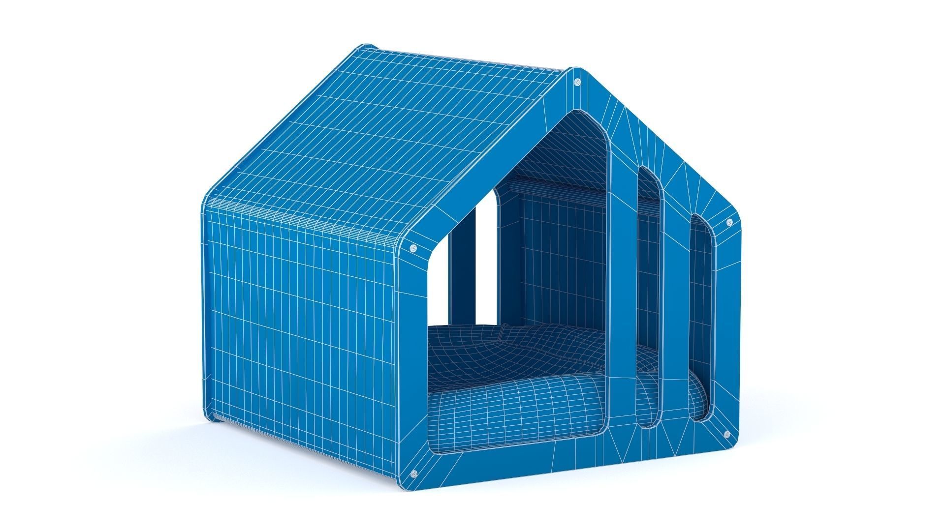 Pet house Low-poly 3D model_12
