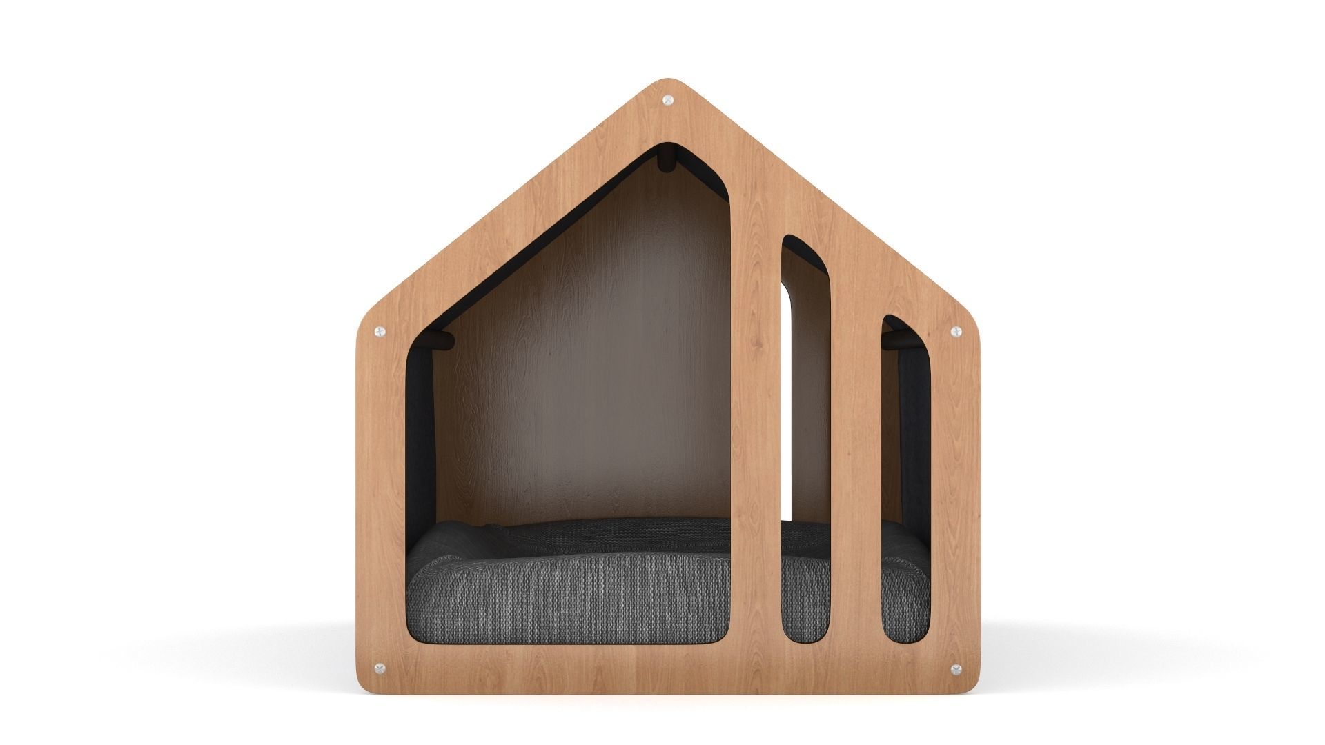 Pet house Low-poly 3D model_2