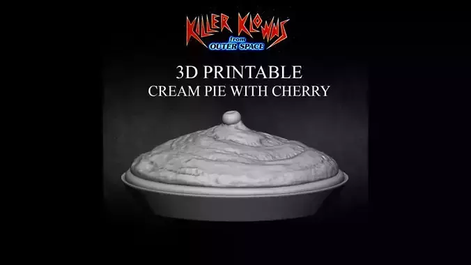 3D PRINTABLE CREAM PIE WITH CHERRY KILLER KLOWNS 3D print model