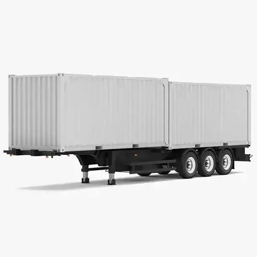 Chassis Semi Trailer with Shipping Containers