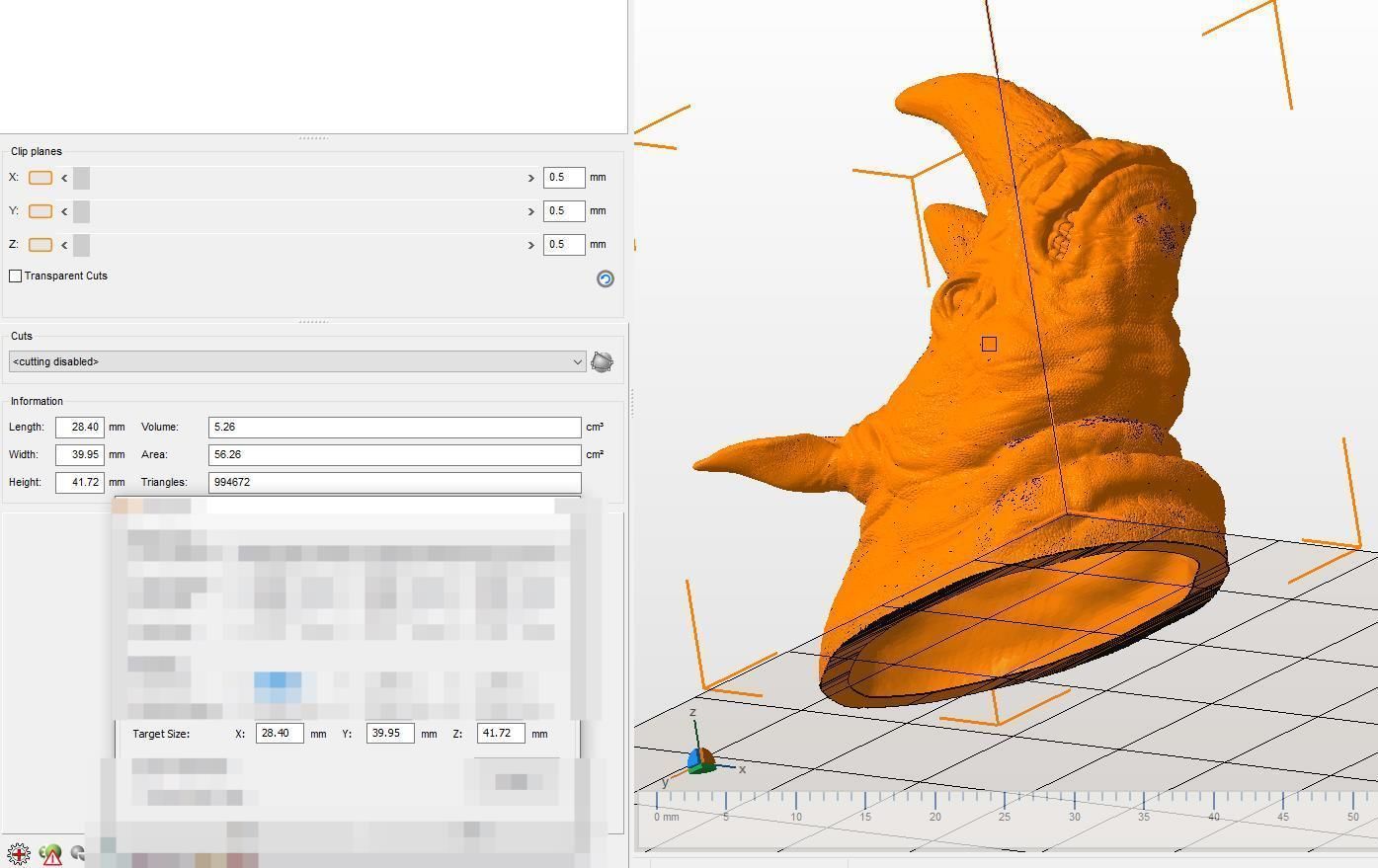 Rhinoceros grin head 3D print model_27