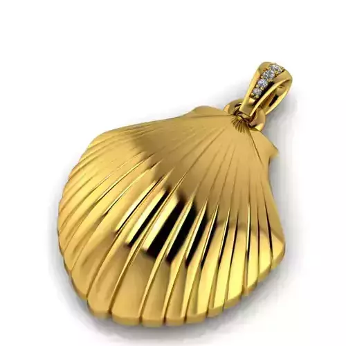 Seashell Pendant Necklace Jewelry light weight Hollow and solid