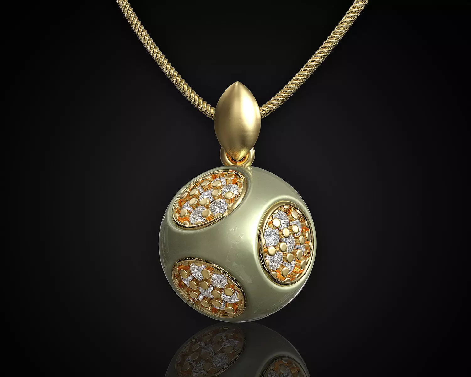Cube of ball and Half ball pendants 3D print model