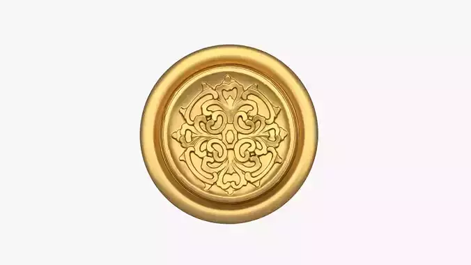 Classic round decor ornament 266 3D model