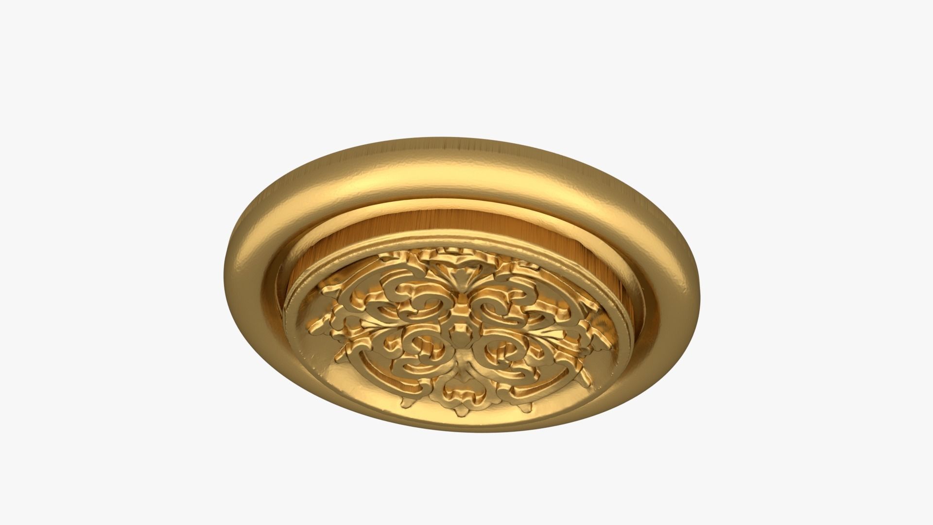 Classic round decor ornament 266 3D model_4