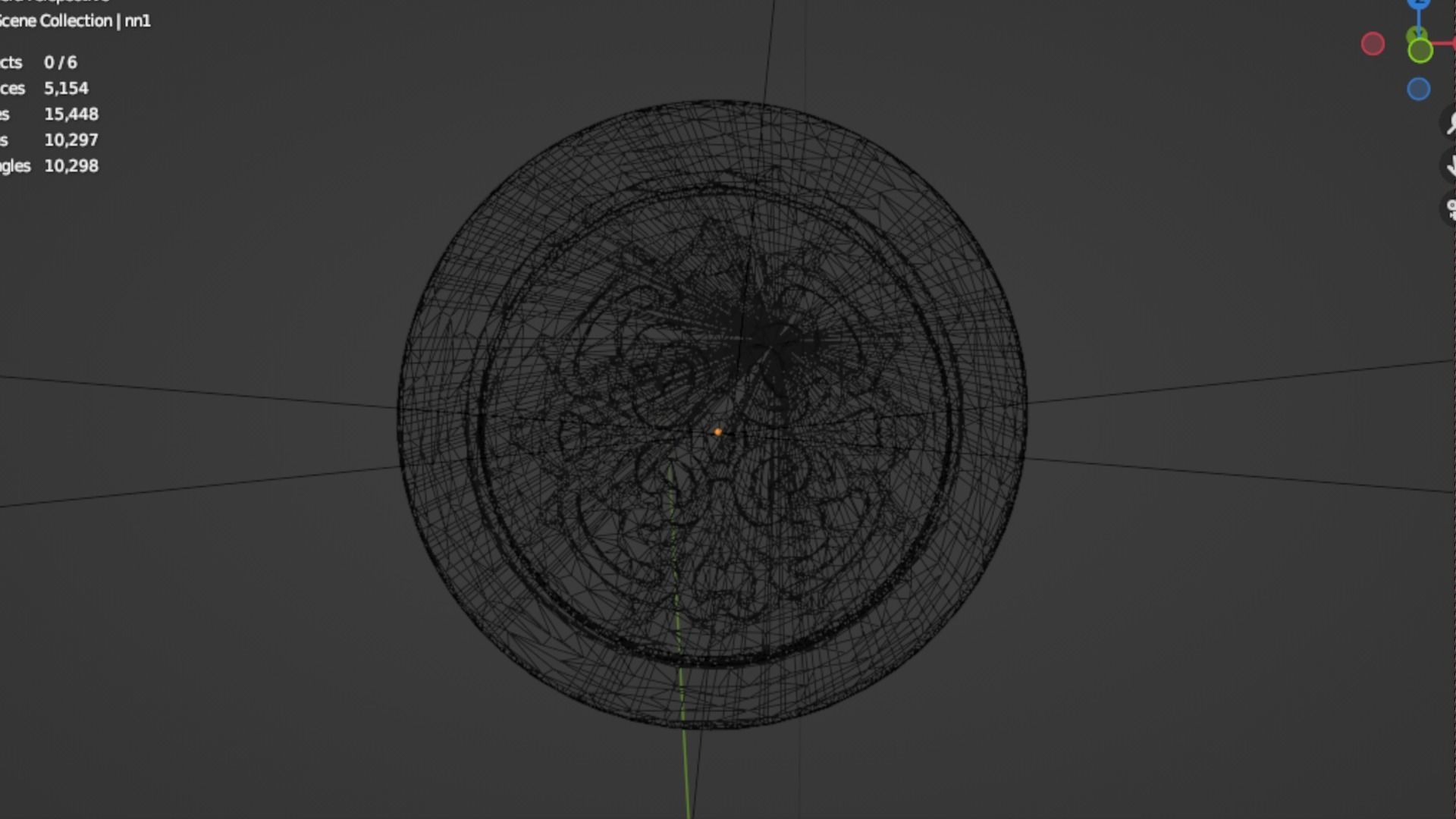 Classic round decor ornament 266 3D model_6