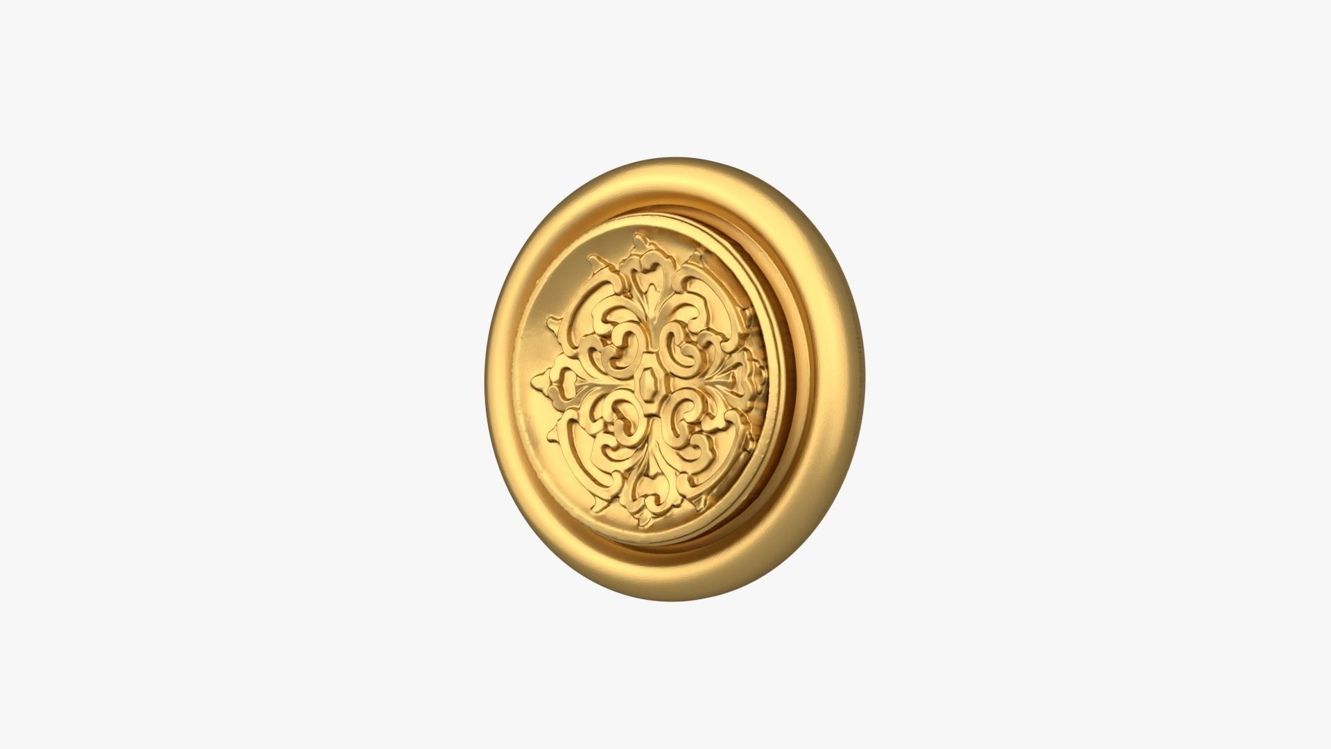 Classic round decor ornament 266 3D model_2
