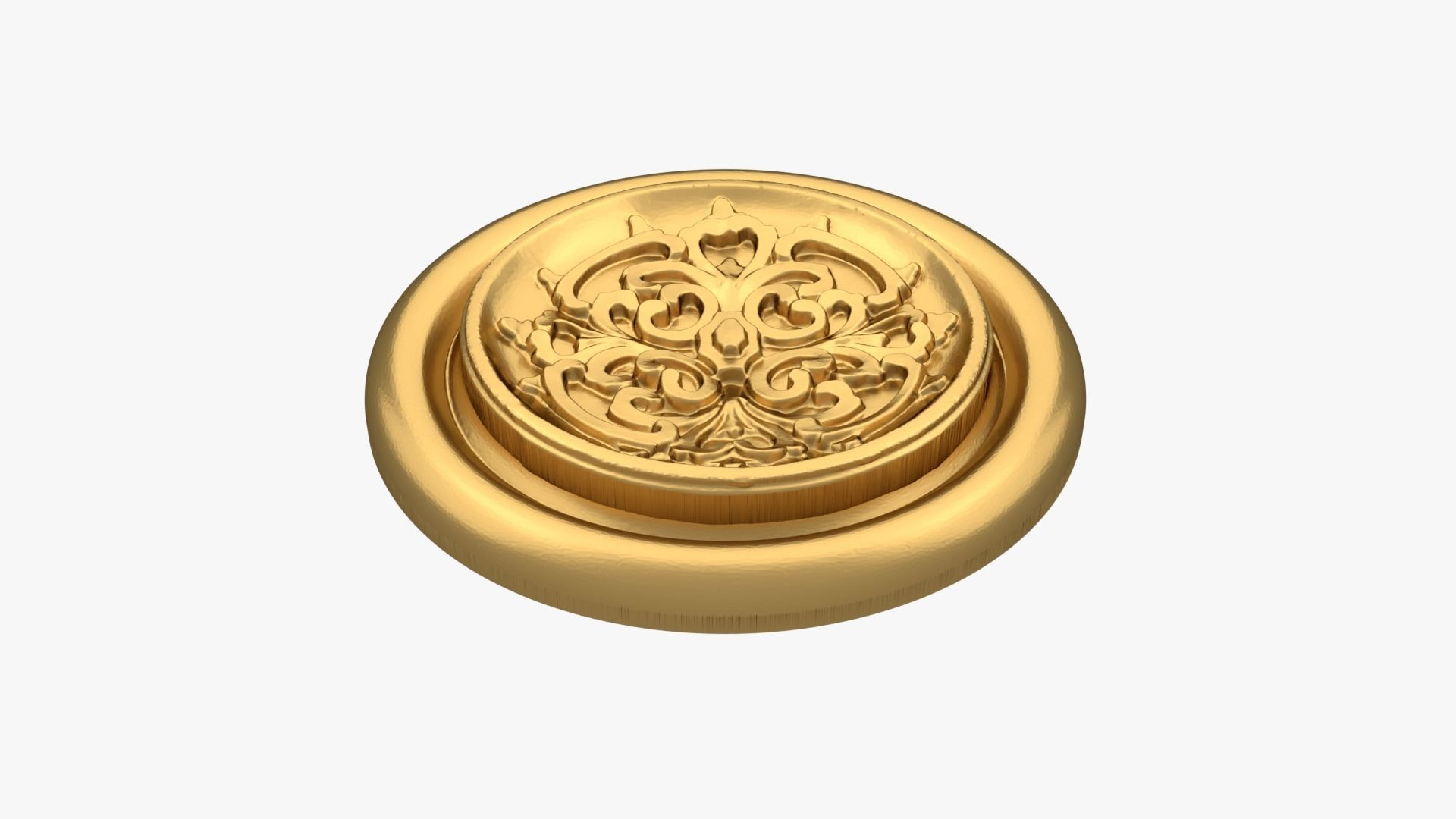 Classic round decor ornament 266 3D model_3