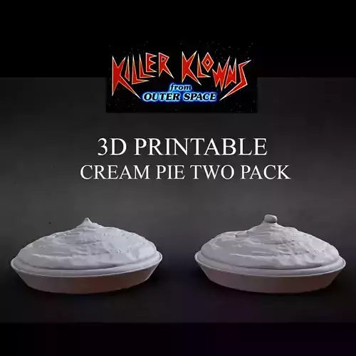 3D PRINTABLE CREAM PIE TWO PACK KILLER KLOWNS FROM OUTER SPACE 3D print model