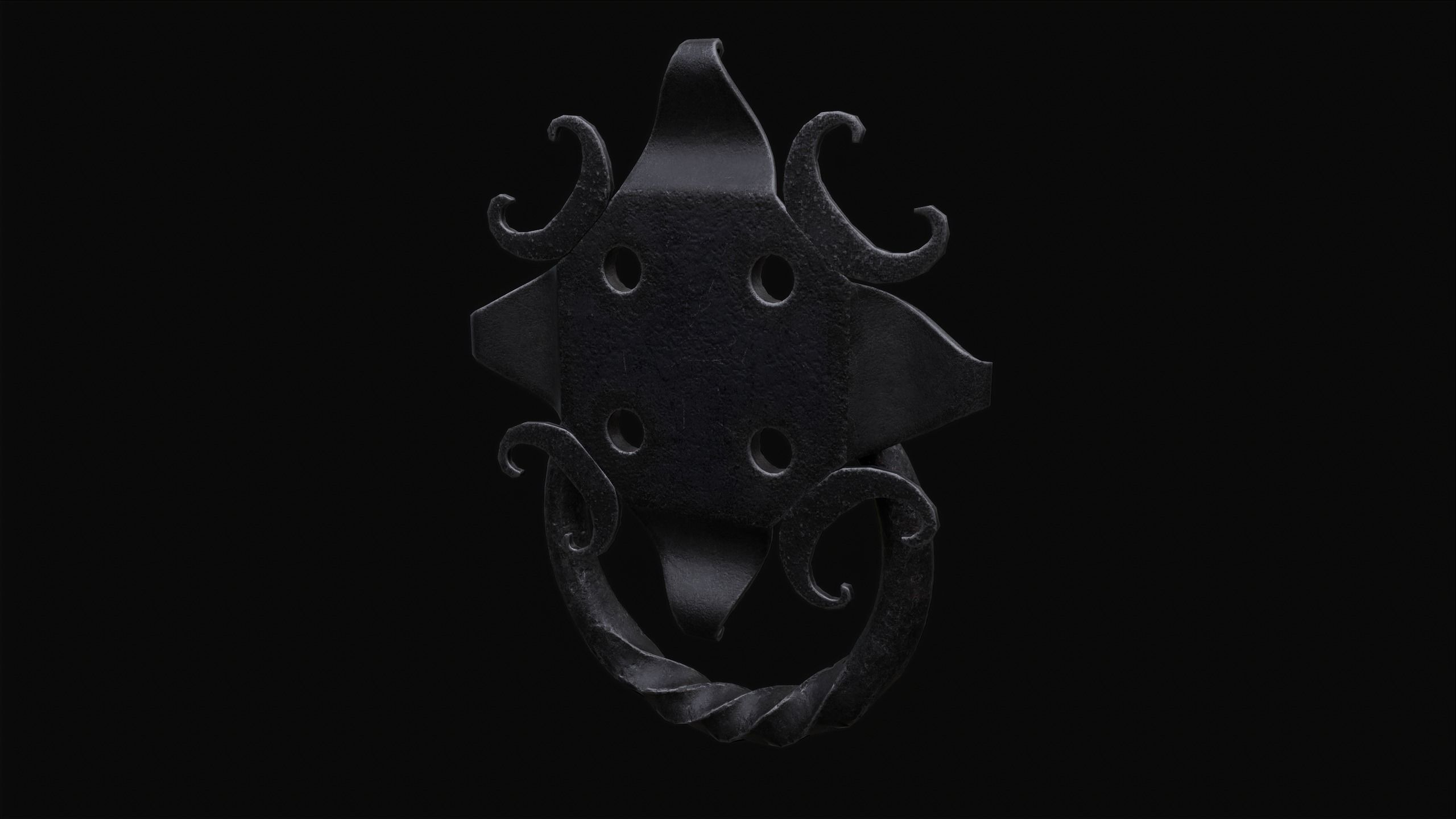 Door Knocker 01 Low-poly 3D model_6