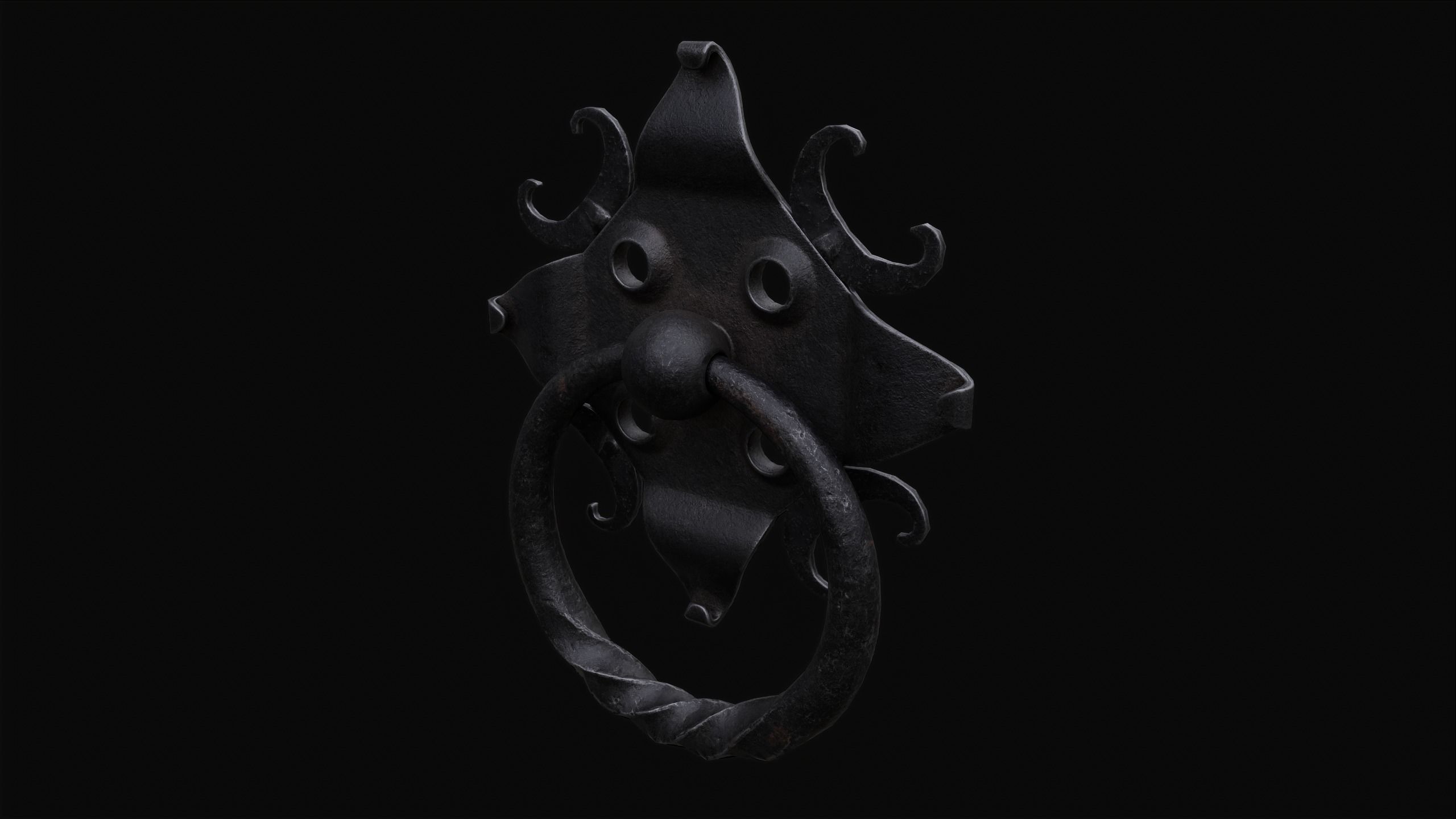 Door Knocker 01 Low-poly 3D model_5