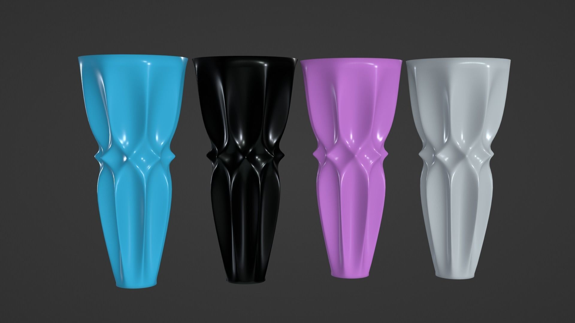 Vases porcelain 2 3D Model Collection_3