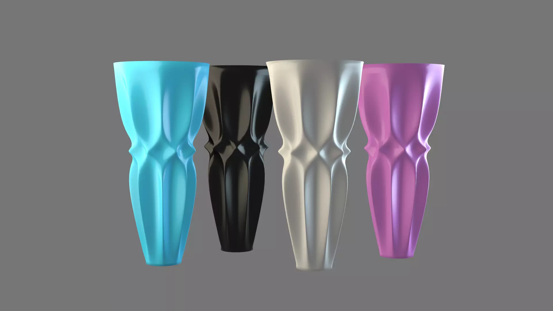 Vases porcelain 2 3D Model Collection_0