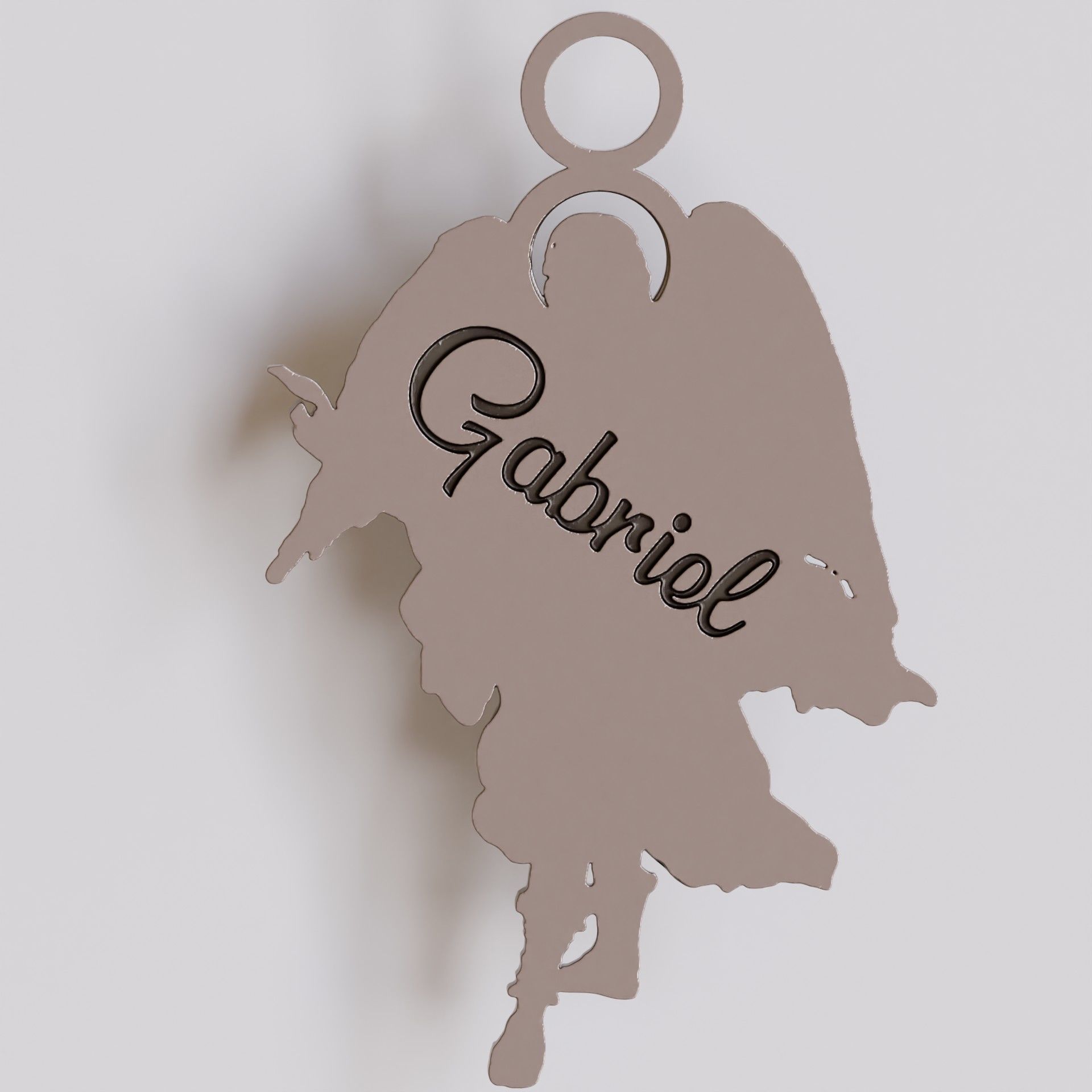 Archangel Gabriel Pendant 3D print model_3