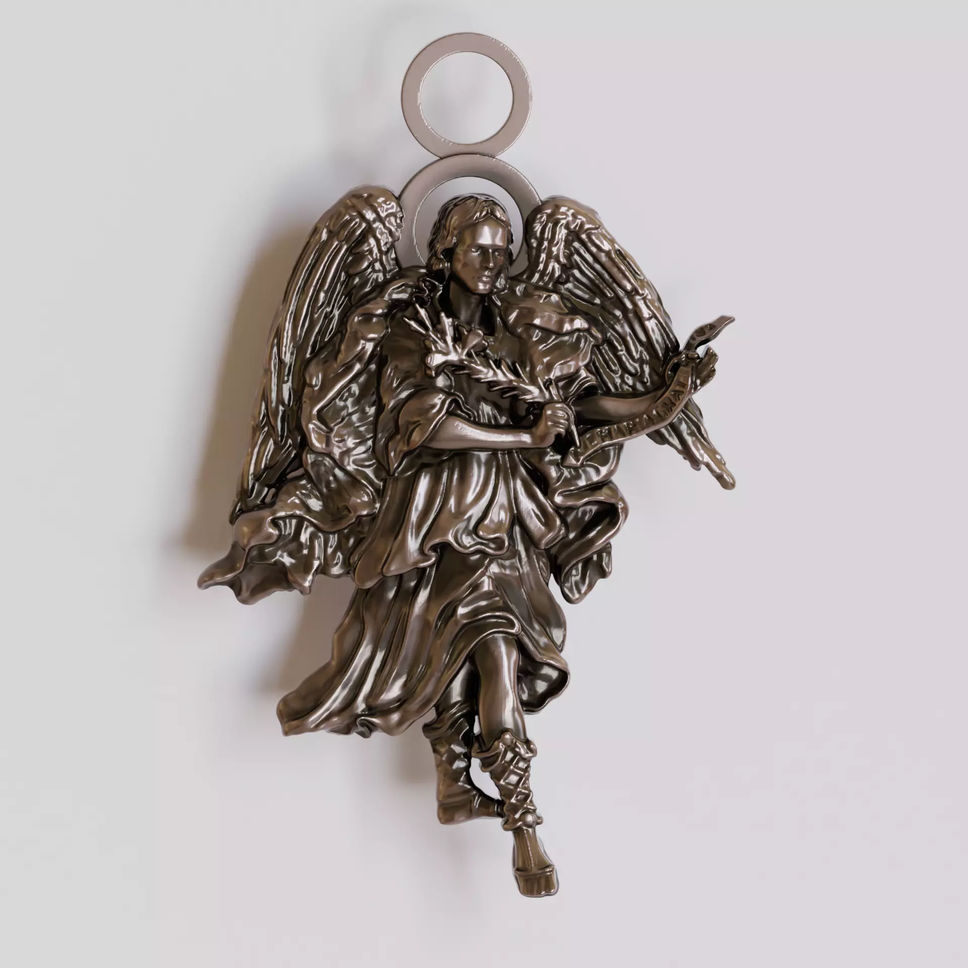 Archangel Gabriel Pendant 3D print model_0