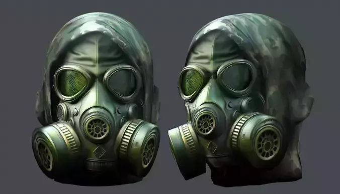 Helmet 3d model military combat  Military scifi helmet Low-poly