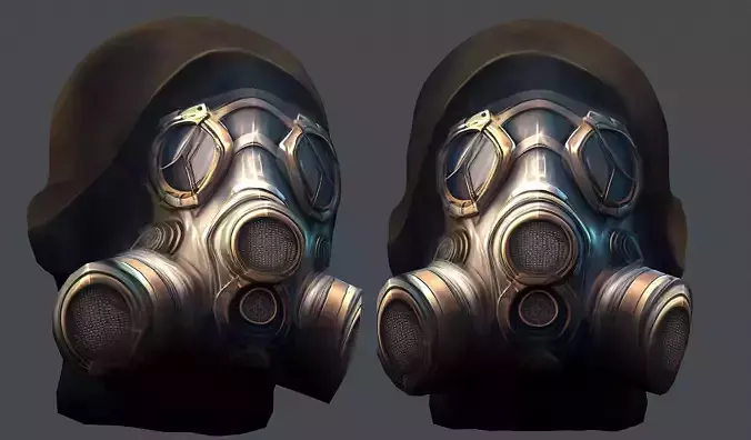 Helmet 3d model military combat  Military scifi helmet Low-poly