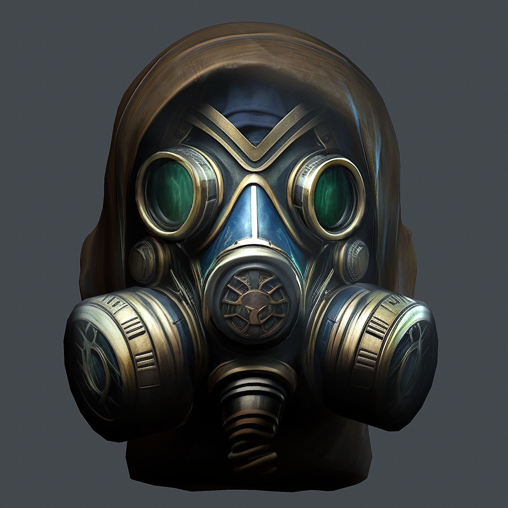 Helmet 3d model military combat Military scifi helmet Low-poly Low-poly 3D model_1