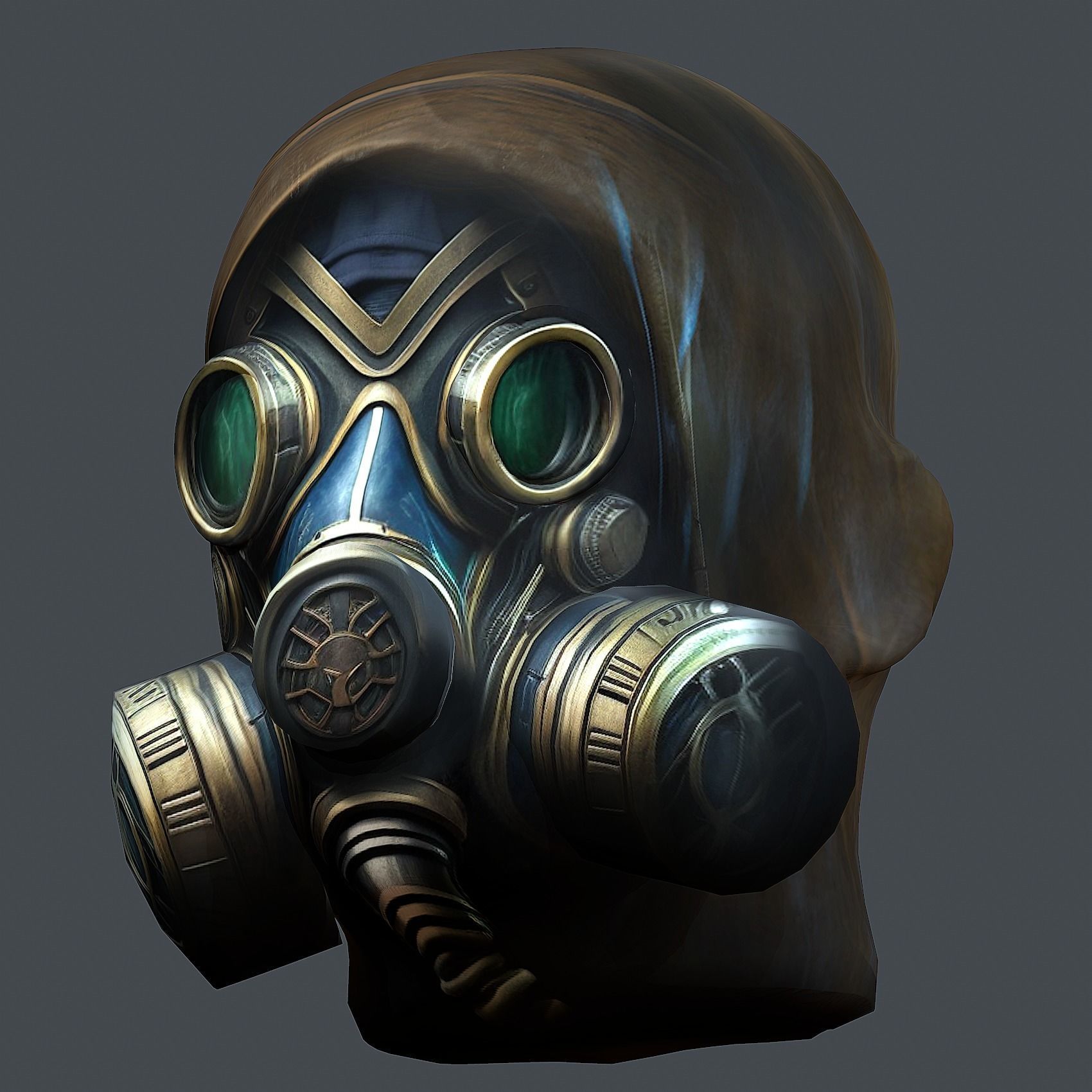 Helmet 3d model military combat Military scifi helmet Low-poly Low-poly 3D model_3