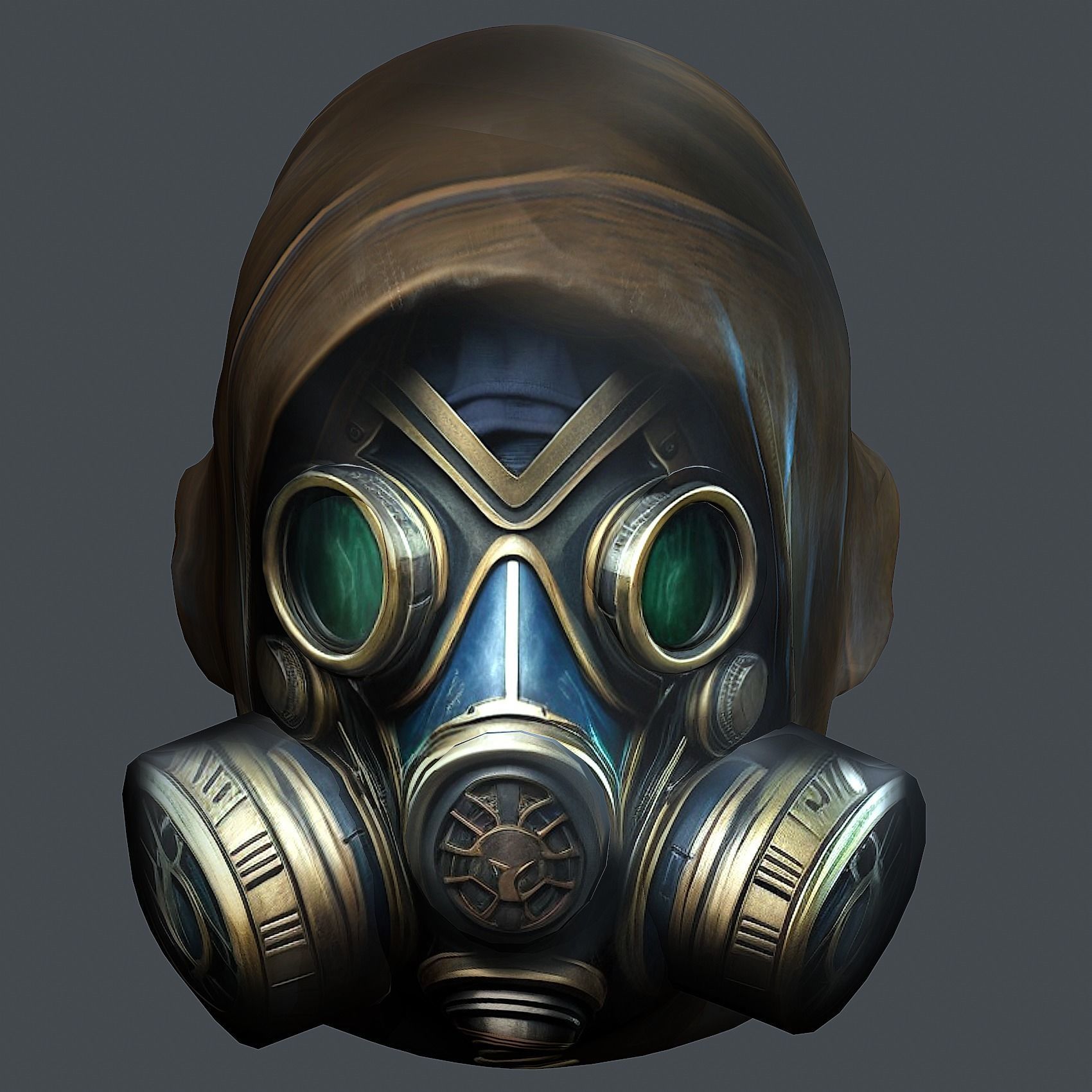 Helmet 3d model military combat Military scifi helmet Low-poly Low-poly 3D model_4