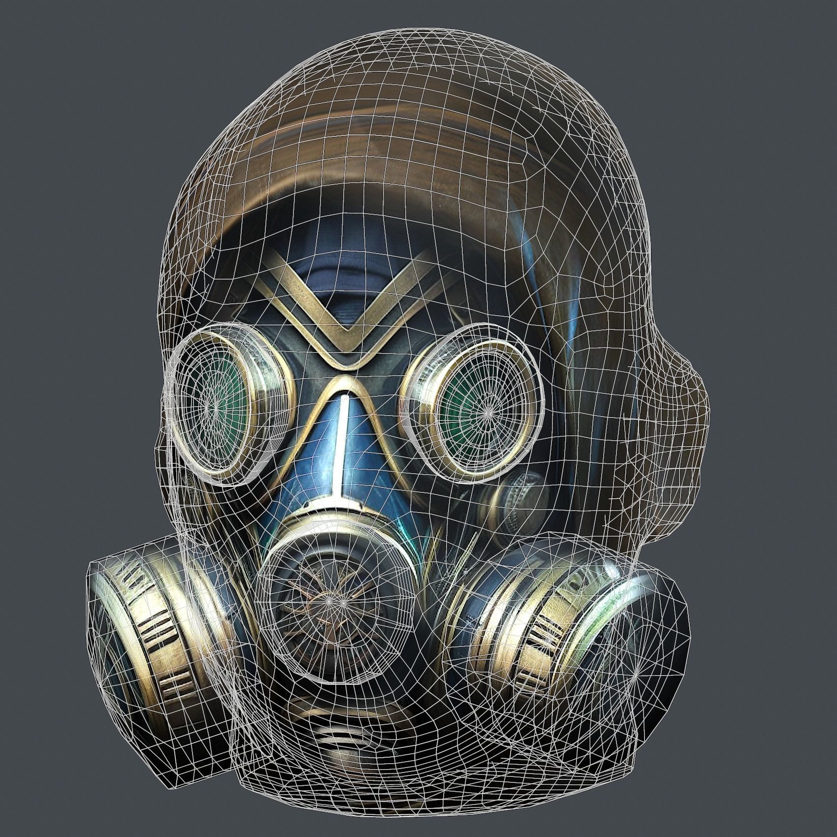 Helmet 3d model military combat Military scifi helmet Low-poly Low-poly 3D model_9