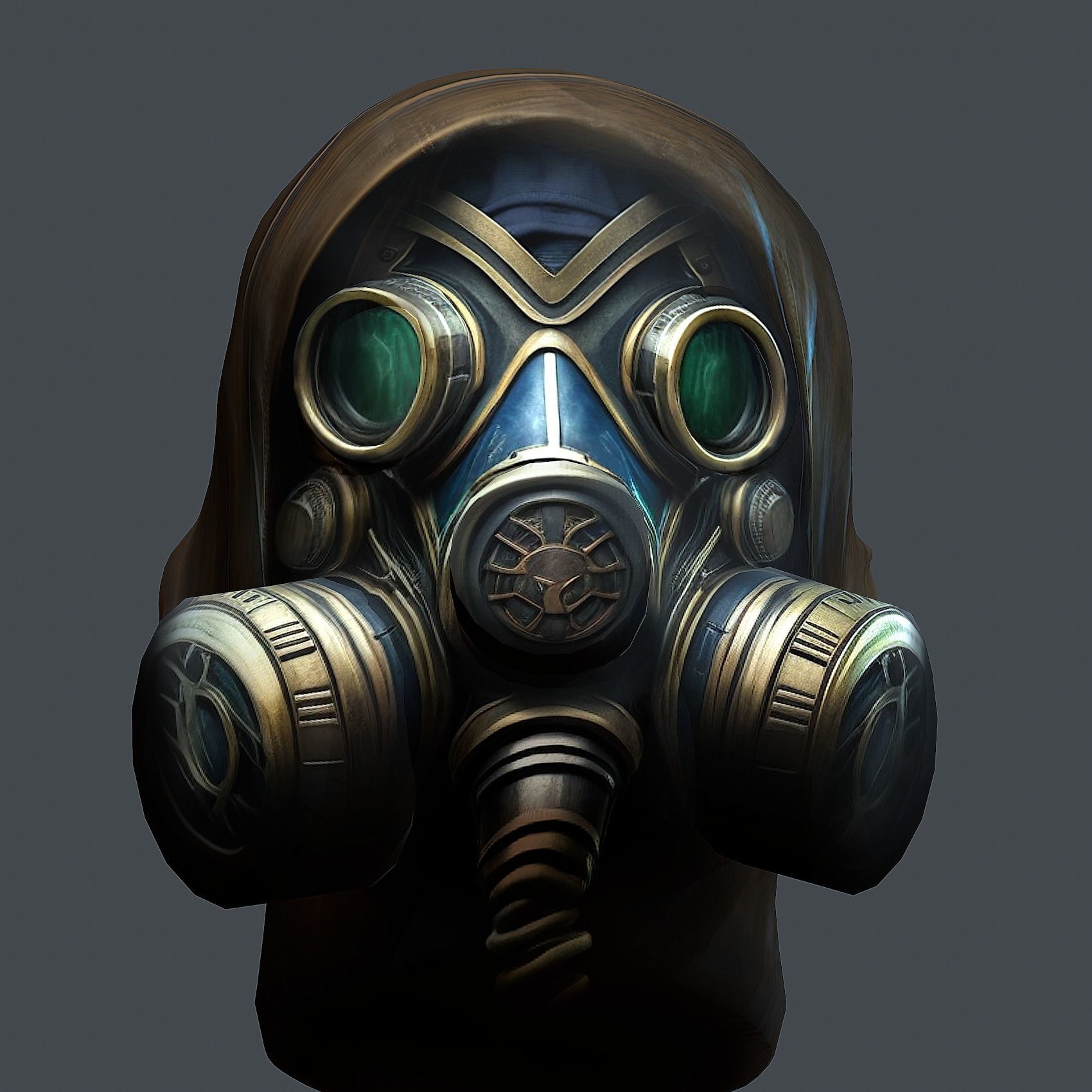 Helmet 3d model military combat Military scifi helmet Low-poly Low-poly 3D model_5