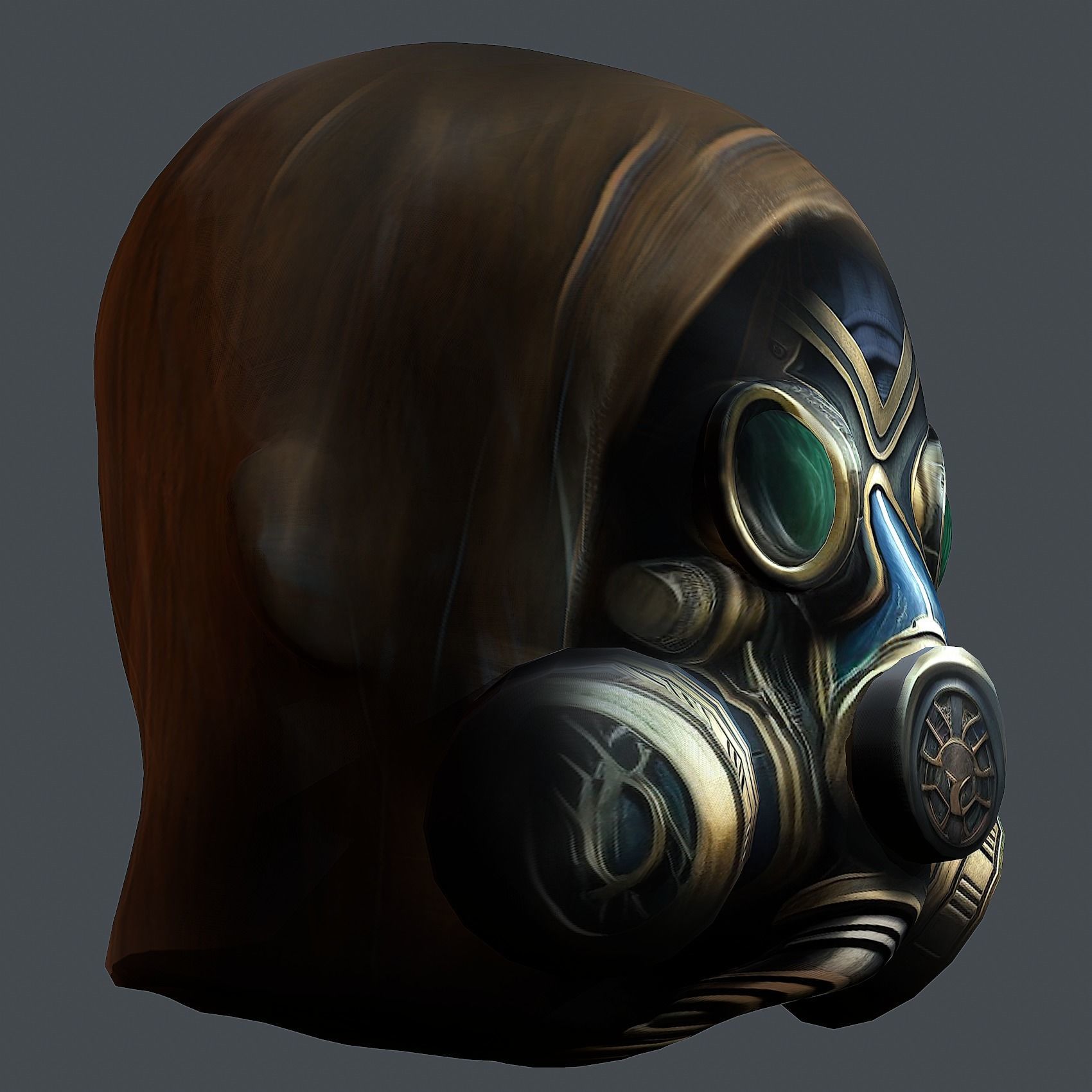 Helmet 3d model military combat Military scifi helmet Low-poly Low-poly 3D model_6